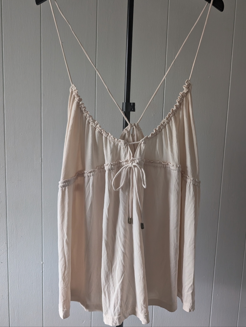 Free People Cream Tie-Front Camisole